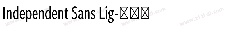 Independent Sans Lig字体转换